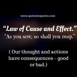law of cause and effect